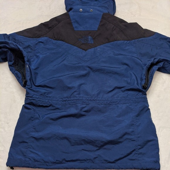 Vintage Men's Small The North Face Blue Zip Up Hooded Rain Jacket TNF - Picture 11 of 12